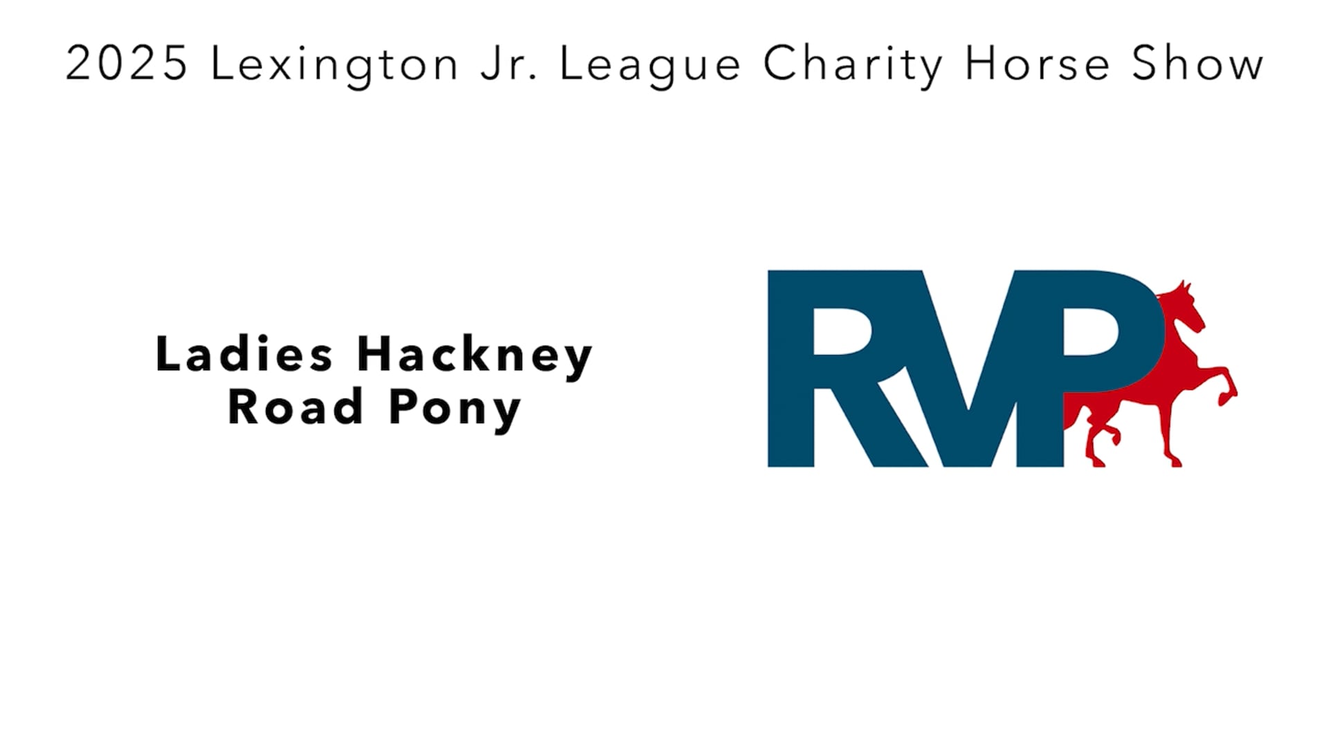 LJL25 - Class 49 - Ladies Hackney Road Pony