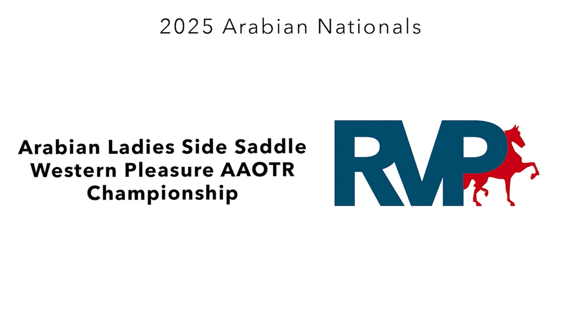 AN25 - Class 1189 - Arabian Ladies Side Saddle Western Pleasure AAOTR Championship