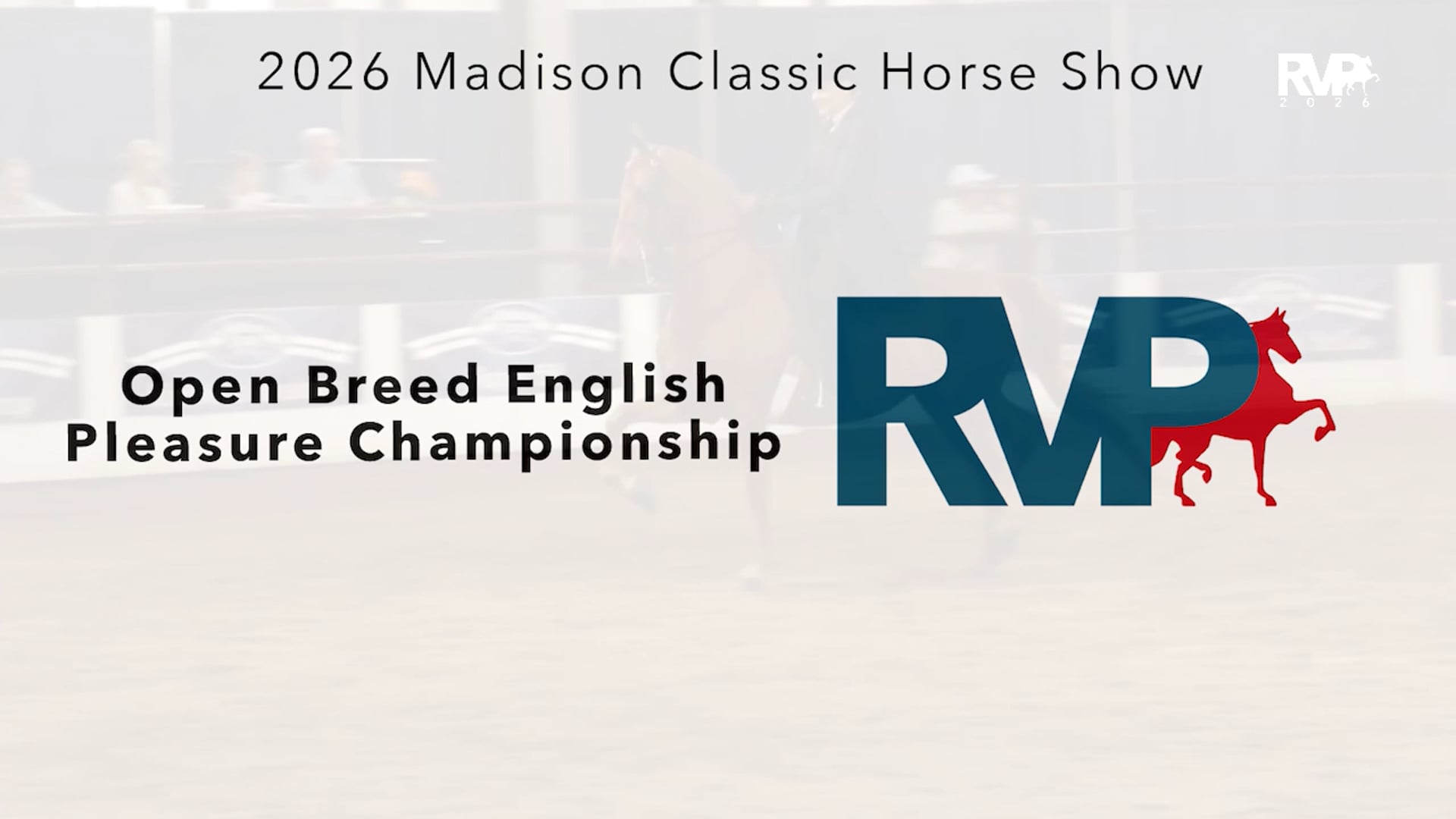 MC26 - Class 115 - Open Breed English Pleasure Championship