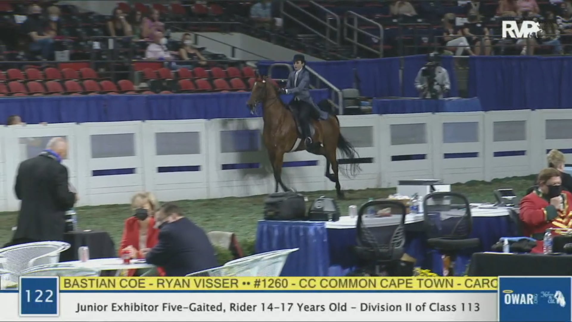 WCHS 2020 Class 122 - Junior Exhibitor Five-Gaited, Rider 14-17 Years Old - Division II of Class 113