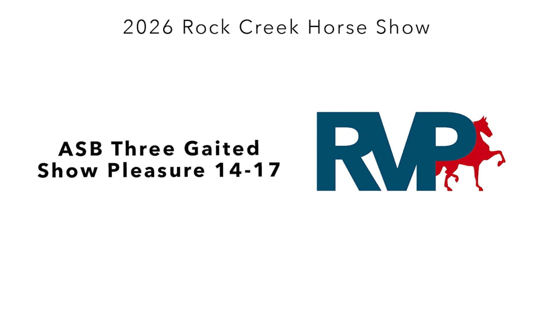 RC26 - Class 21 - ASB Three Gaited Show Pleasure Masters