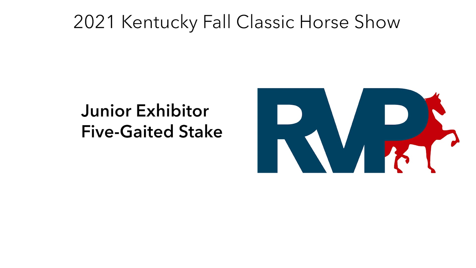 KYFC21 - Class 99 - Junior Exhibitor Five-Gaited Stake