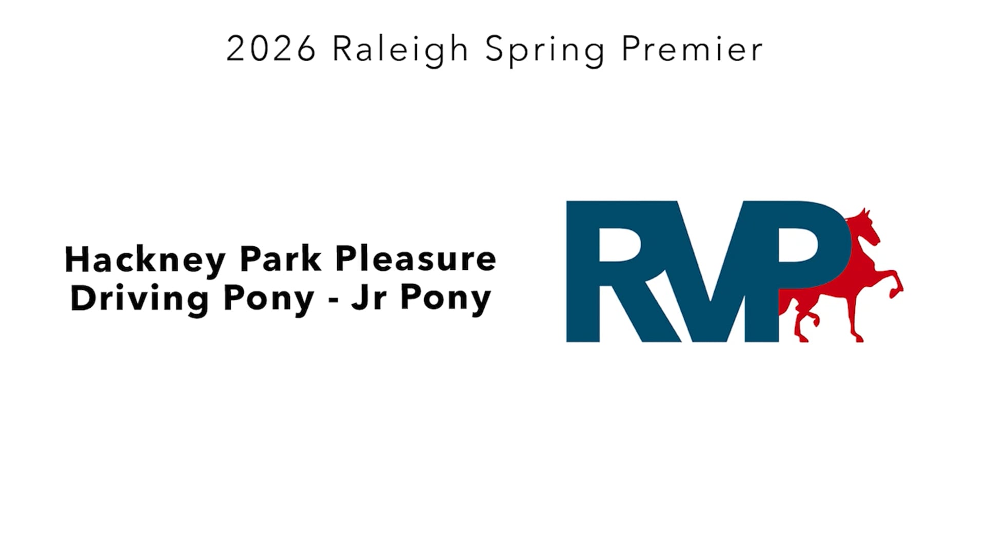 RSP26 - Class 19 - Hackney Park Pleasure Driving Pony - Jr Pony