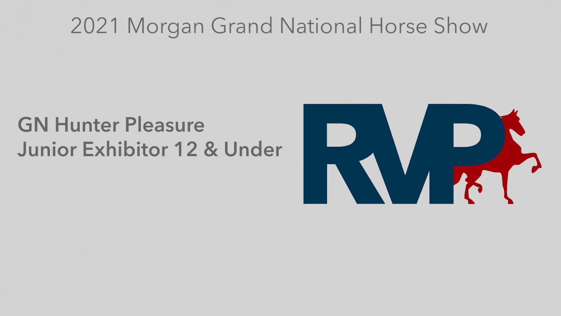 MGN21 - Class 346 - GN Hunter Pleasure Junior Exhibitor 12 & Under