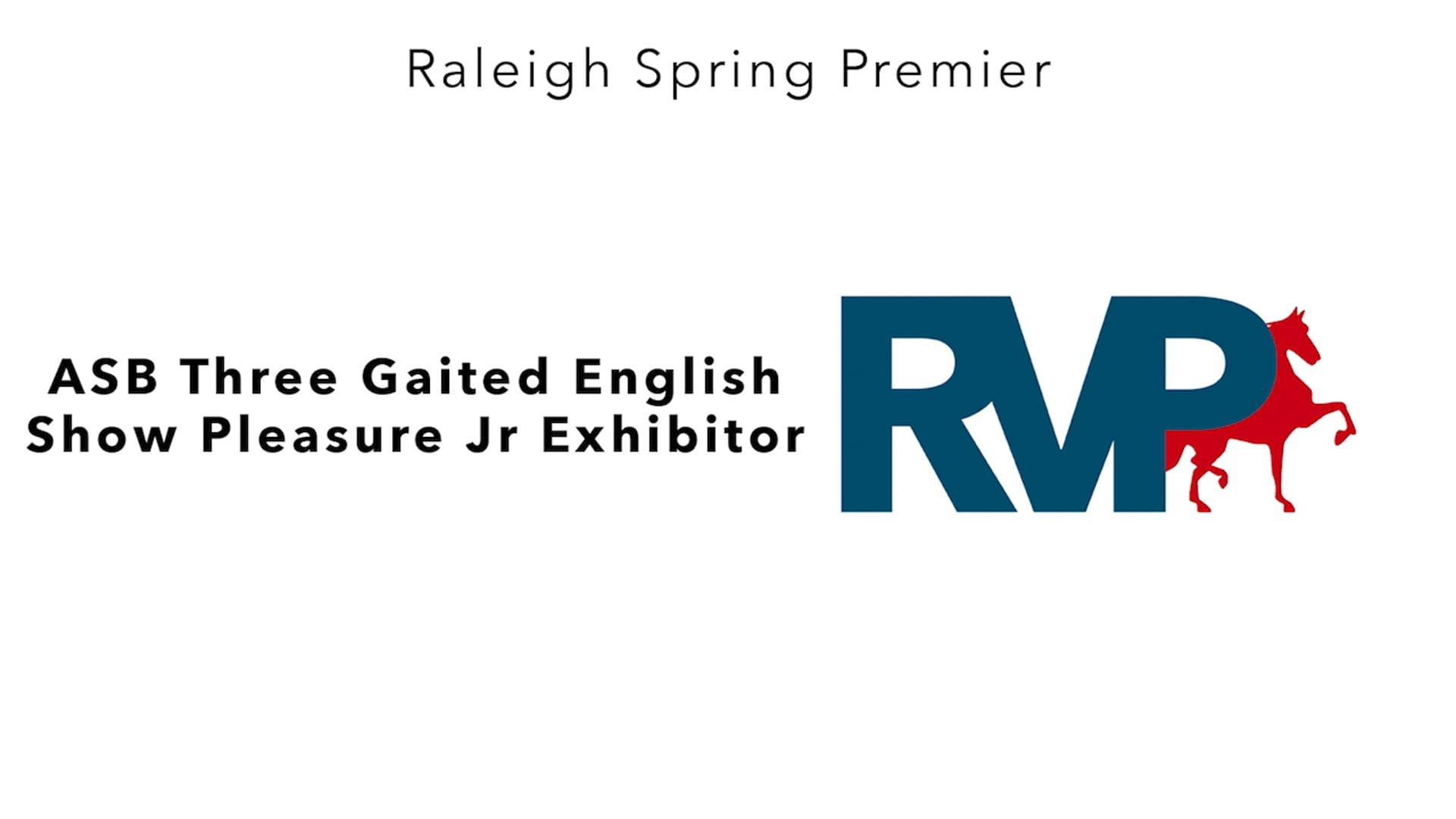 RSP25 - Class 64 - ASB Three Gaited English Show Pleasure Jr Exhibitor