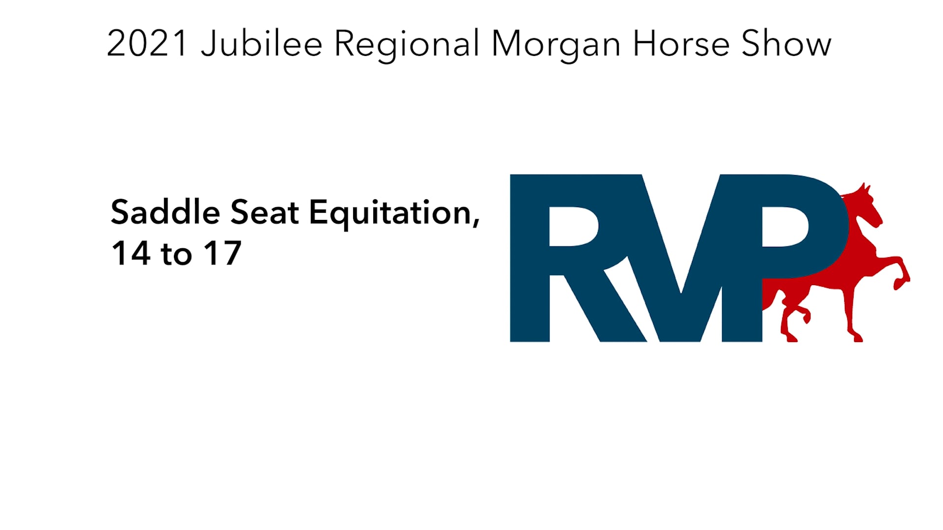 MJ21 - Class 38 - Saddle Seat Equitation, 14 to 17