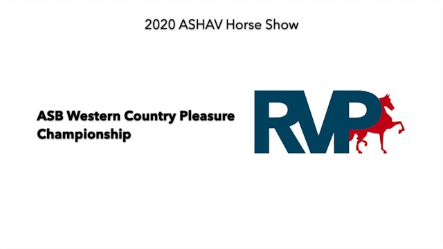 ASHAV 2020 - Class 114 ASB Western Country Pleasure Championship