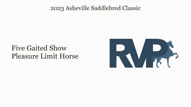 ASC23 - Class 5 - Five Gaited Show Pl...
