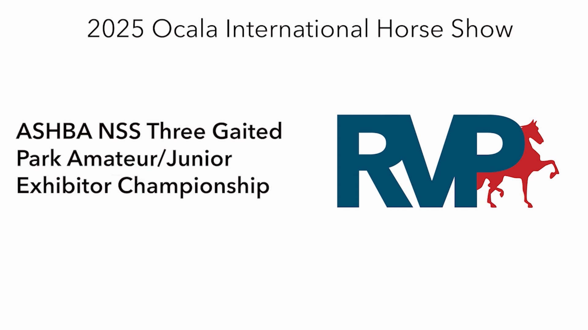 OI25 - Class 94 - ASHBA NSS Three Gaited Park Amateur:Junior Exhibitor Championship