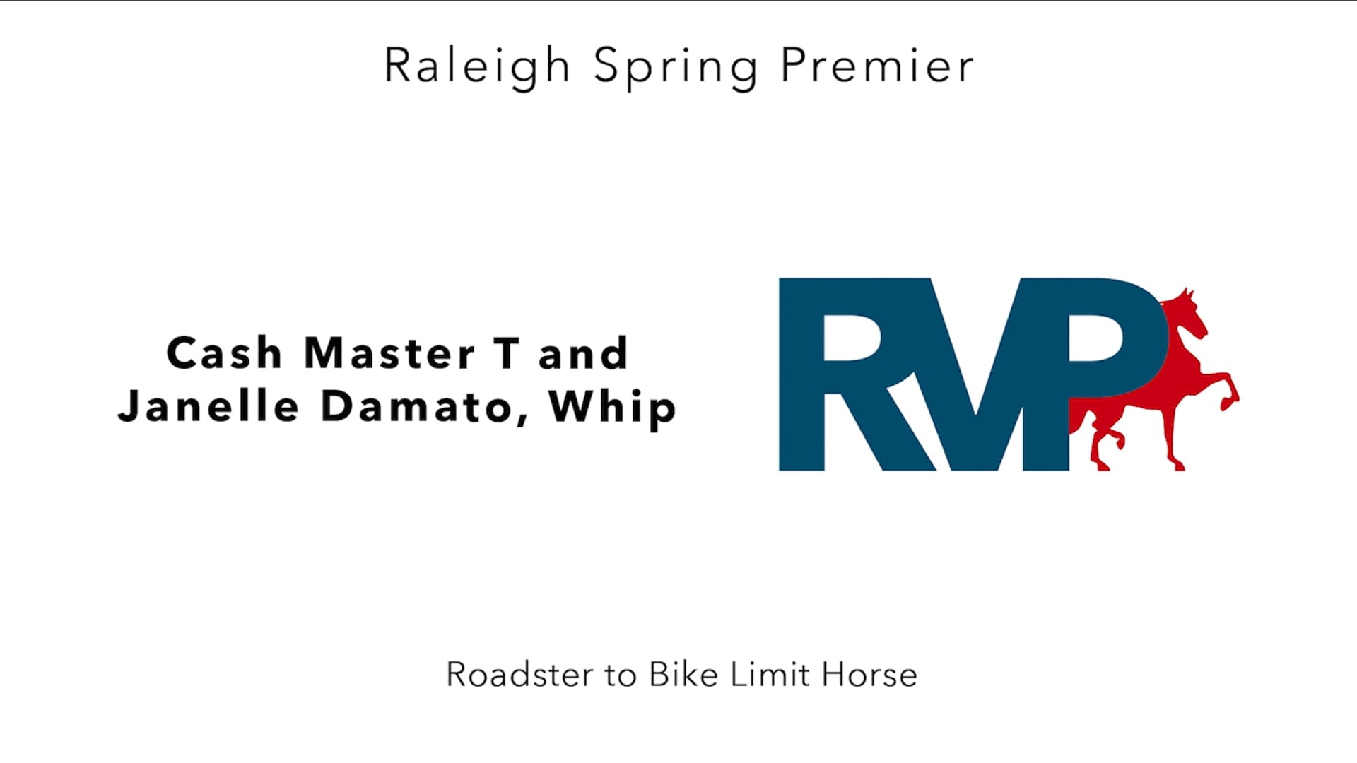 RSP25 - Class 79 - Cash Master T and Janelle Damato, Whip