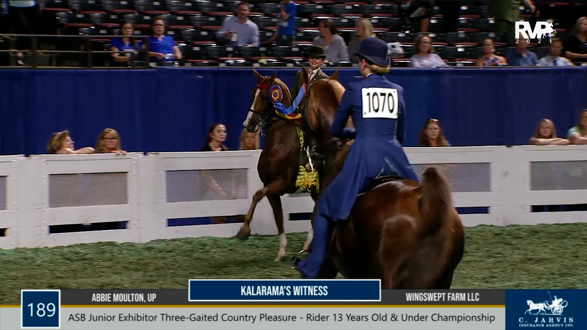 WCHS21 - Class 189 - Kalarama's Witness and Abbie Moulton, Up