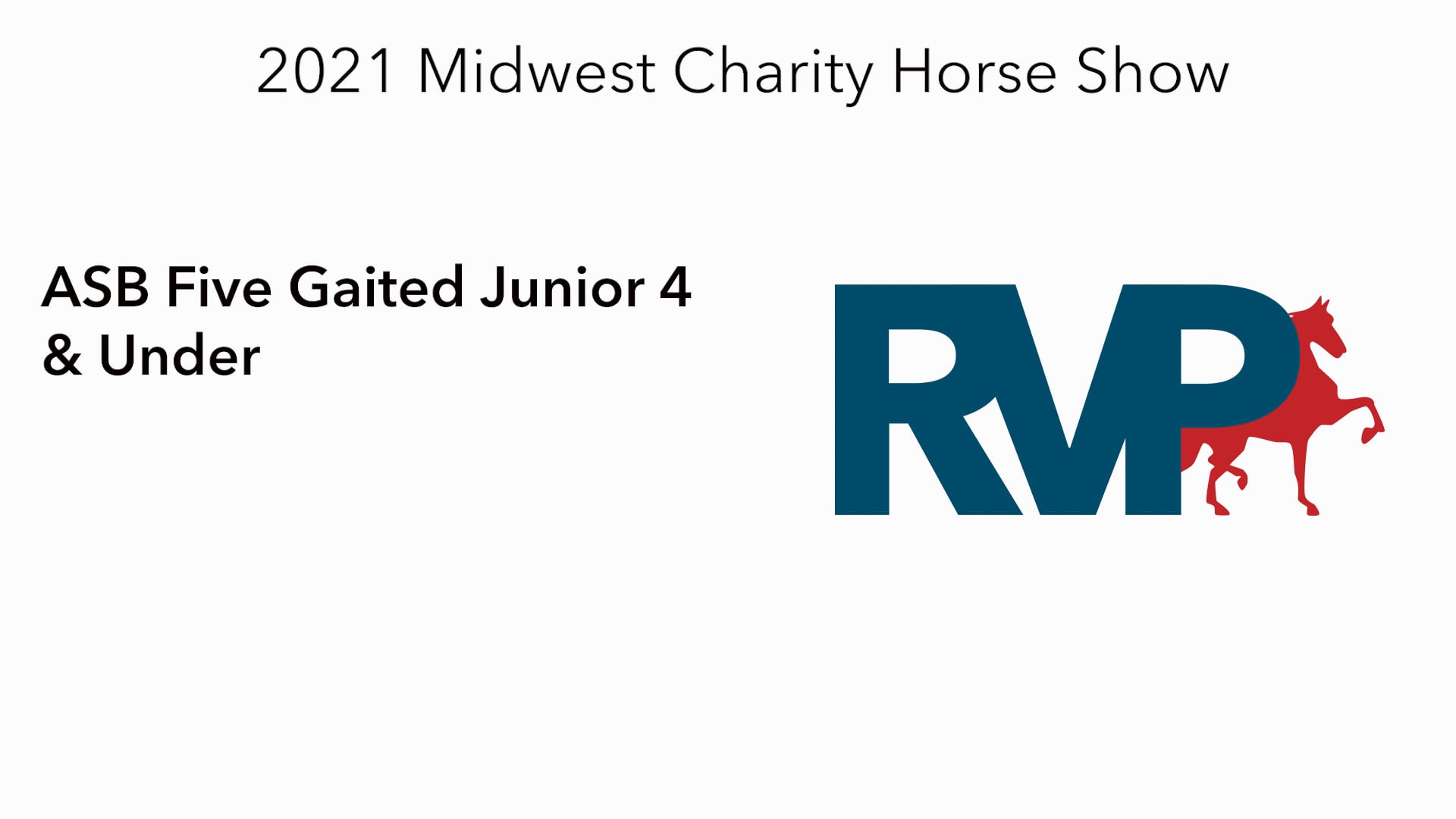 MW21 - Class 124 - ASB Five Gaited Junior 4 & Under