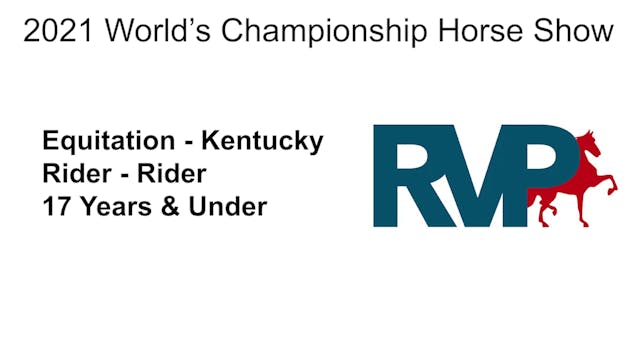 WCHS21 - Class 3 - Equitation - Kentu...