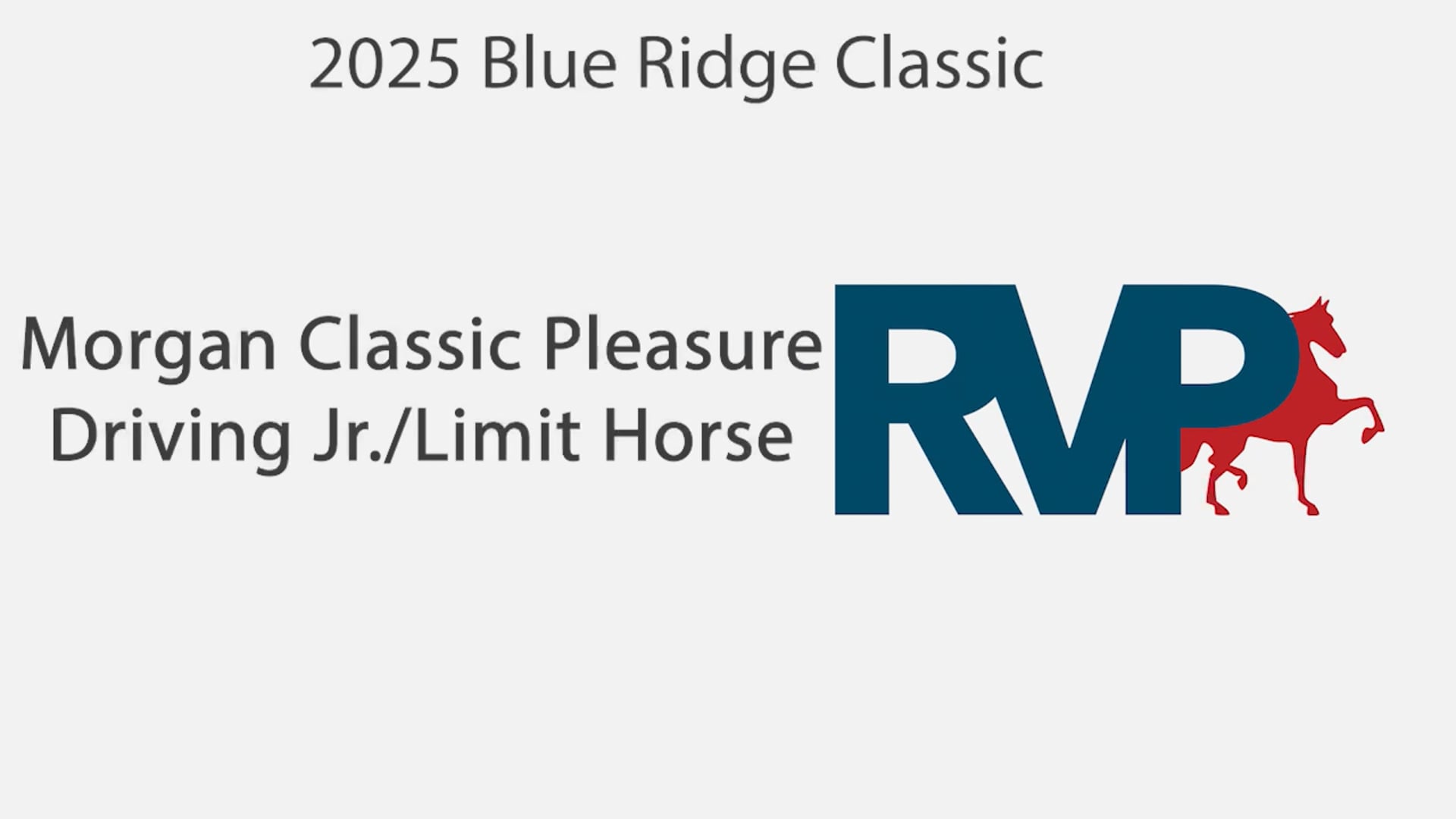 BRC25 - Class 8 - Morgan Classic Pleasure Driving Jr. Limit Horse