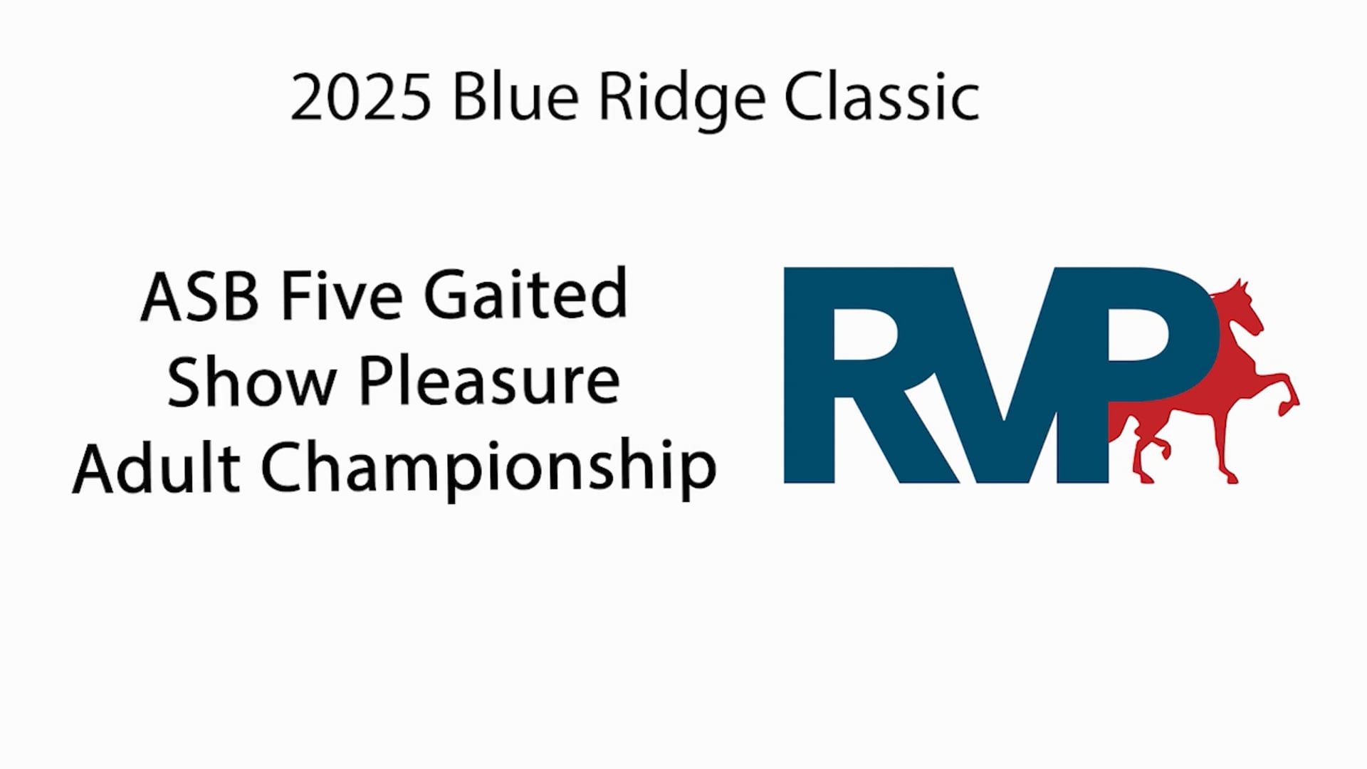 BRC25 - Class 210 - ASB Five Gaited Show Pleasure Adult Championship