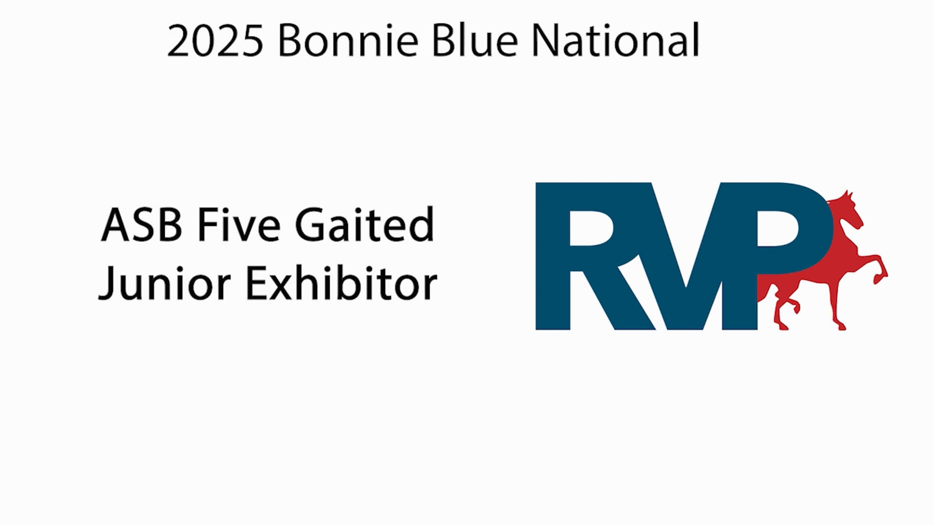 BB25 - Class 62 - ASB Five Gaited Junior Exhibitor