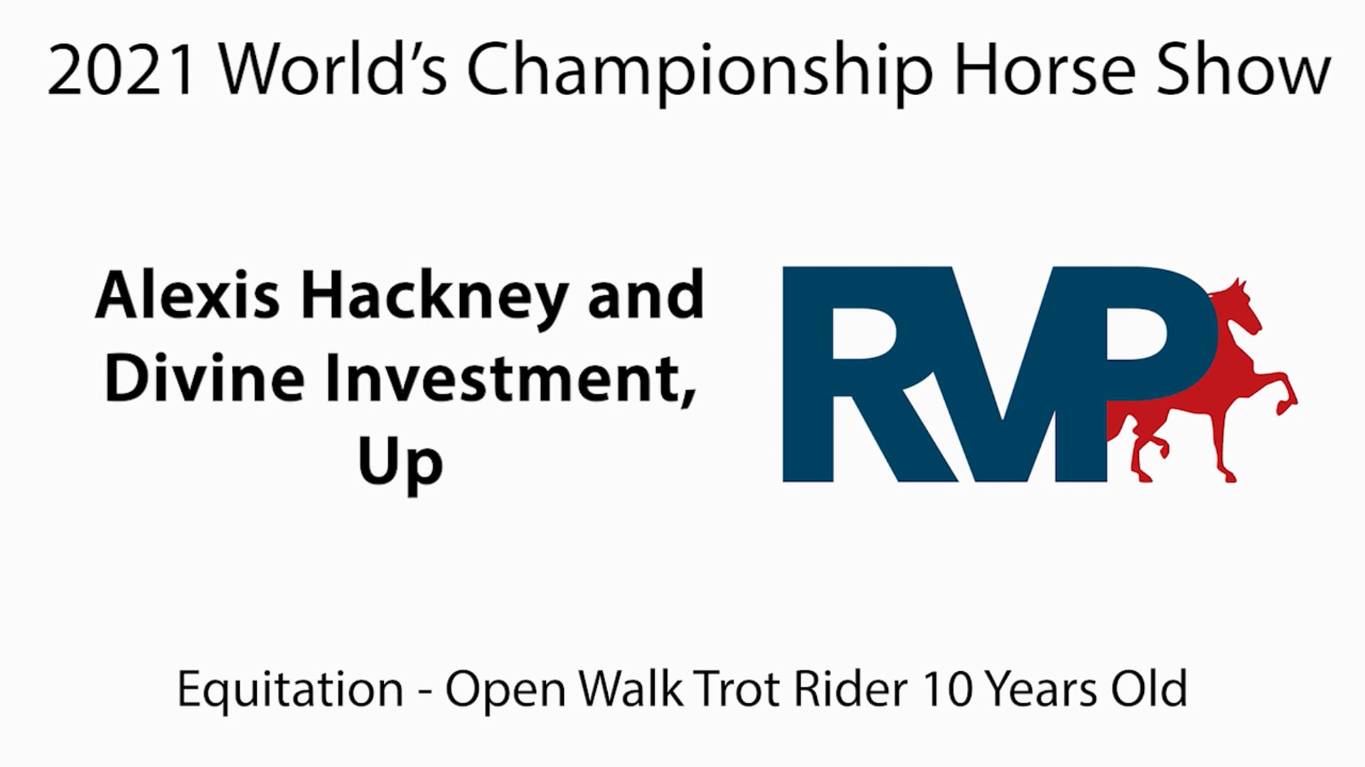 WCHS21 - Class 133 - Alexis Hackney and Divine Investment, Up