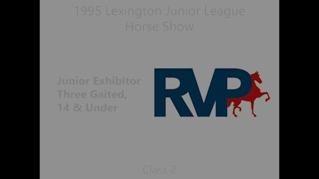 LJL 1995 - Class 2 - Junior Exhibitor...