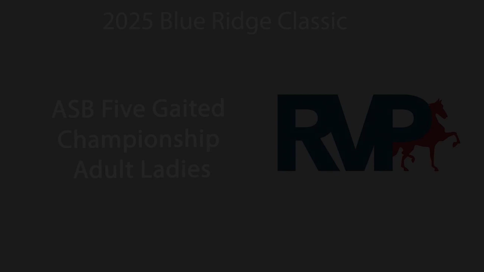 BRC25 - Class 175 - ASB Five Gaited Championship Adult Ladies