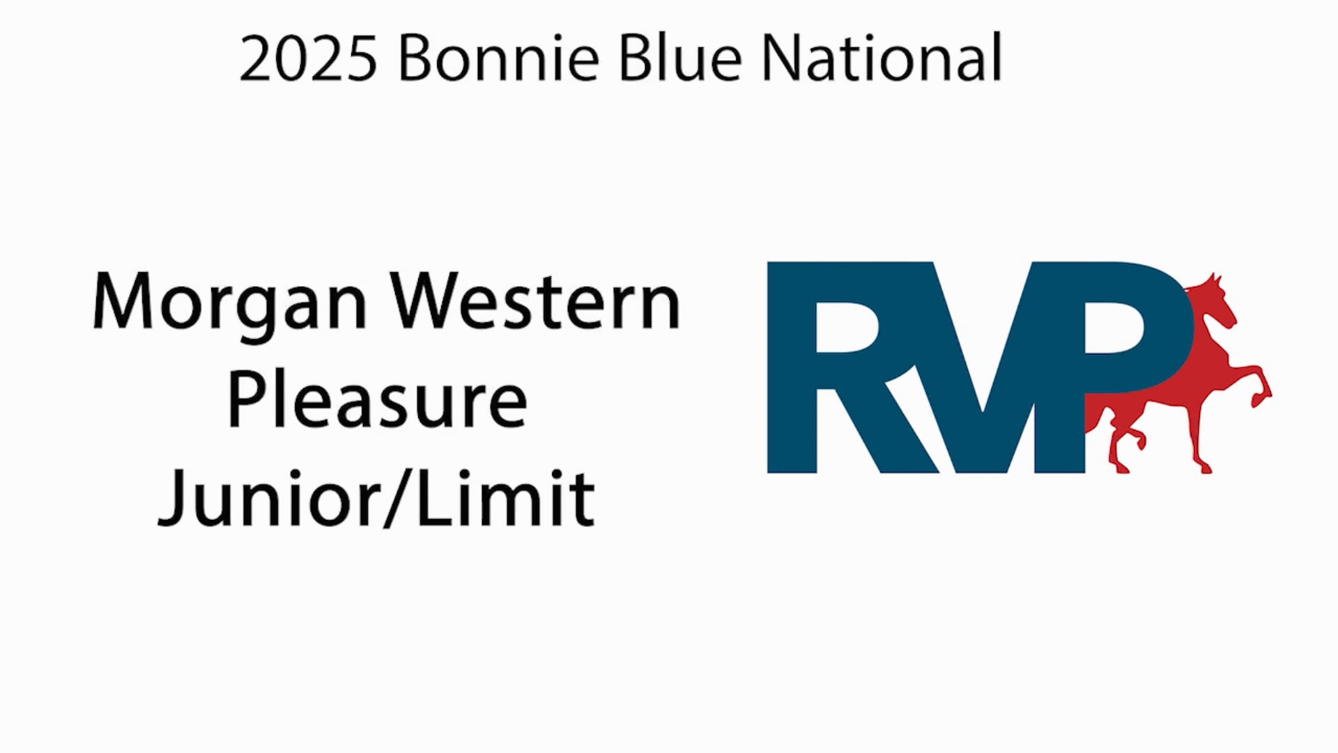BB25 - Class 23 - Morgan Western Pleasure  Junior & Limit
