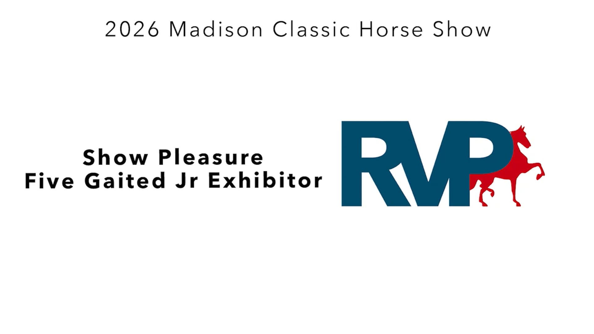 MC26 - Class 30 - Show Pleasure Five Gaited Jr Exhibitor