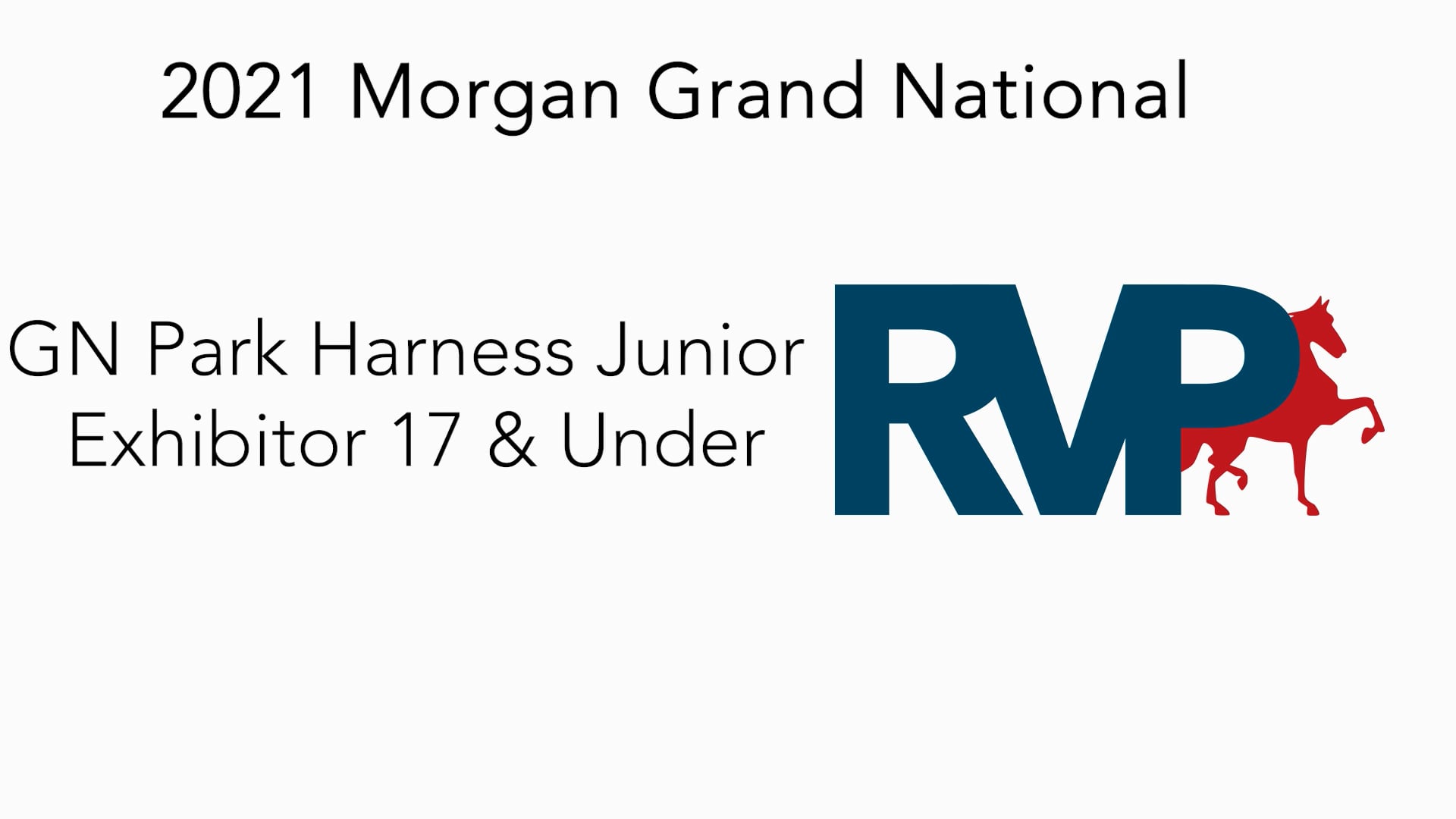 MGN21 - Class 146 - GN Park Harness Junior Exhibitor 17 & Under