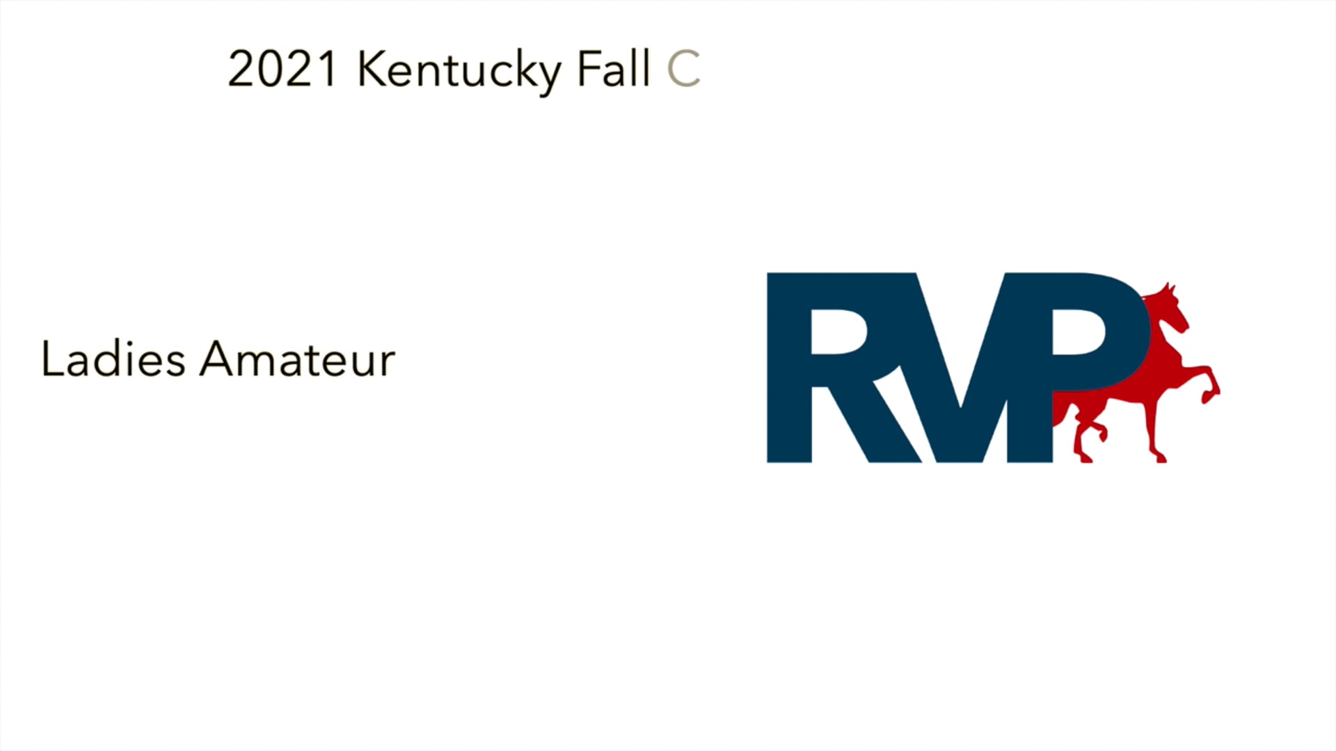KFC21 - Class 29 - Ladies Amateur Three Gaited