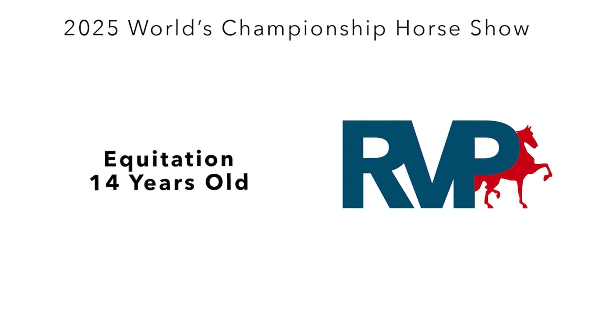 WCHS25 - Class 16 - Equitation 14 Years Old