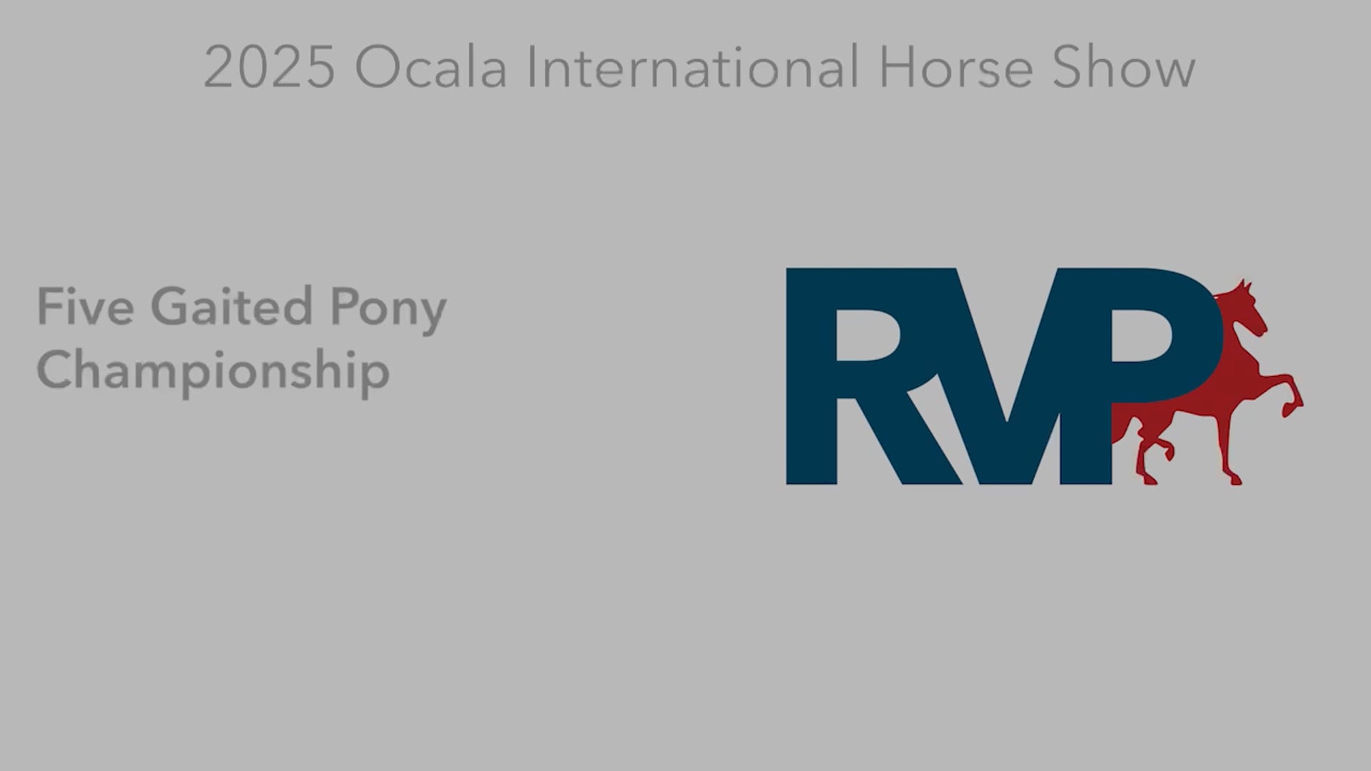 OI25 - Class 93 - Five Gaited Pony Championship