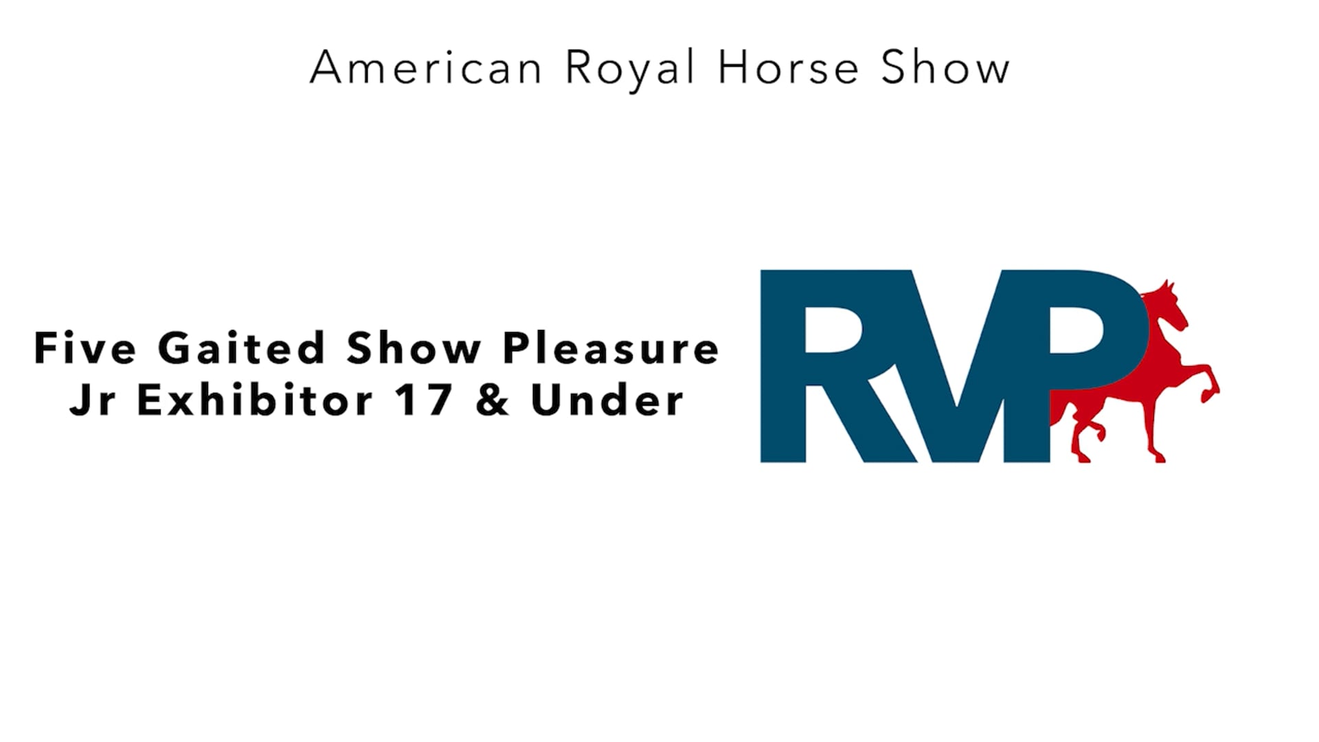 AR24 - Class 111 - Five Gaited Show Pleasure Jr Exhibitor 17 & Under