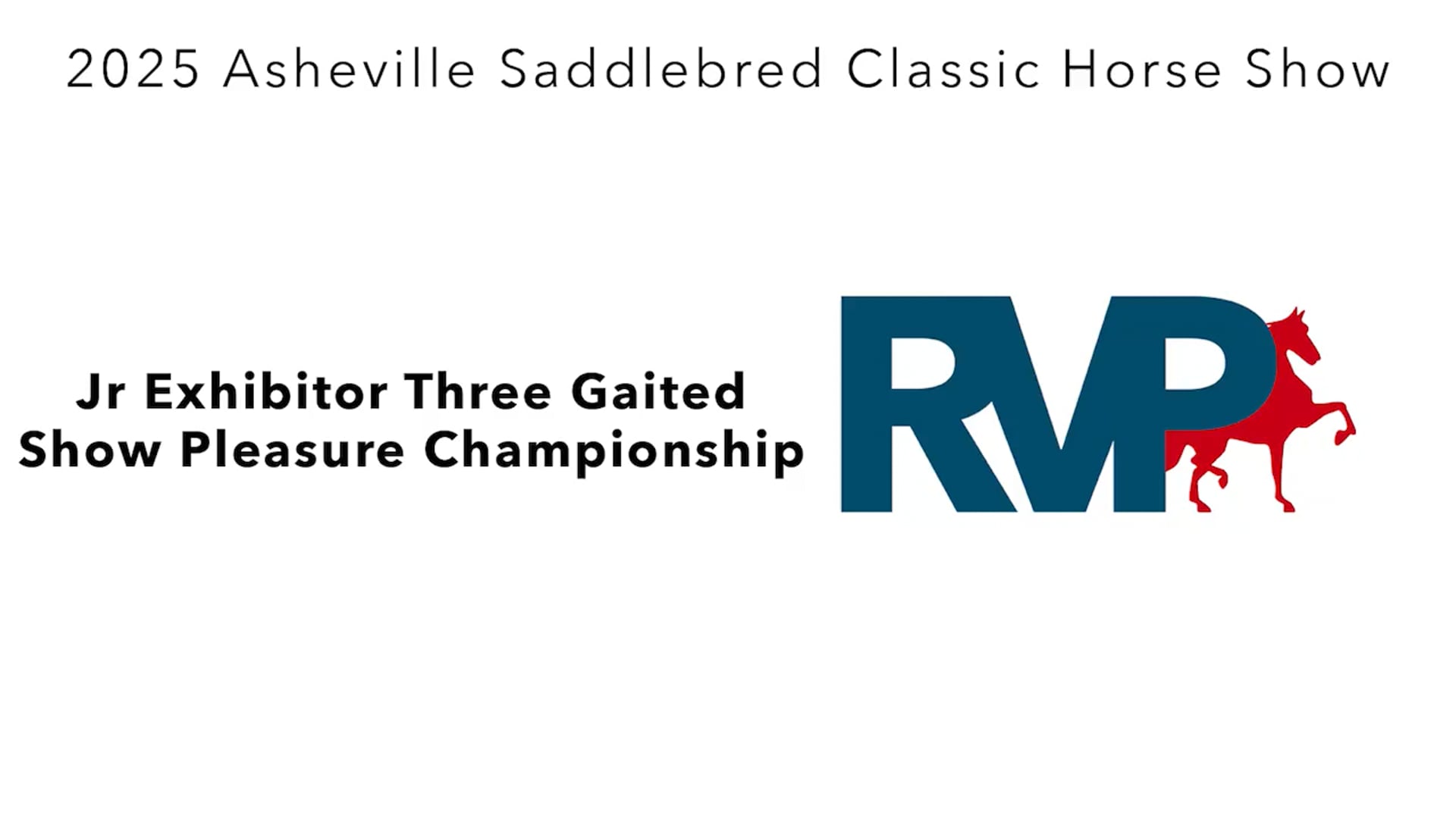 ASC25 - Class 146 - Jr Exhibitor Three Gaited Show Pleasure Championship