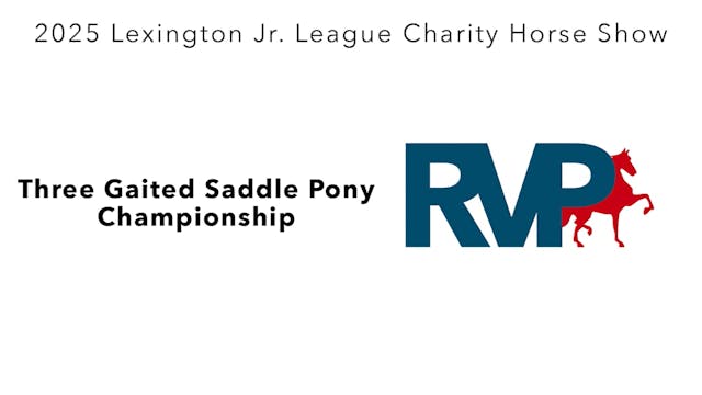 LJL25 - Class 122 - Three Gaited Sadd...