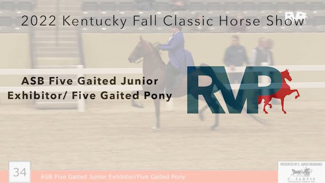 KYFC22 - Class 34 - ASB Five Gaited J...