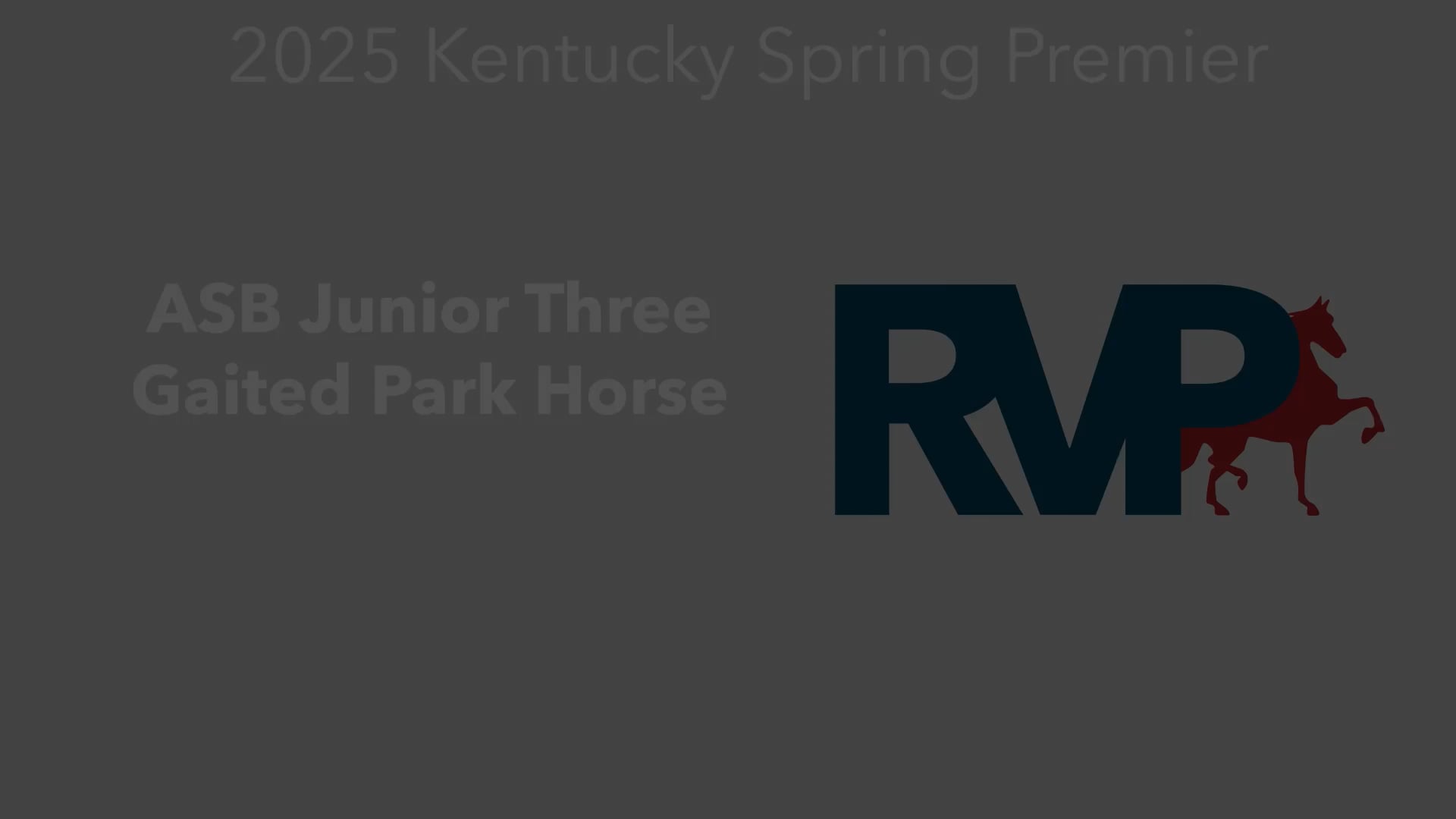 KYSP25 - Class 75 - ASB Junior Three Gaited Park Horse