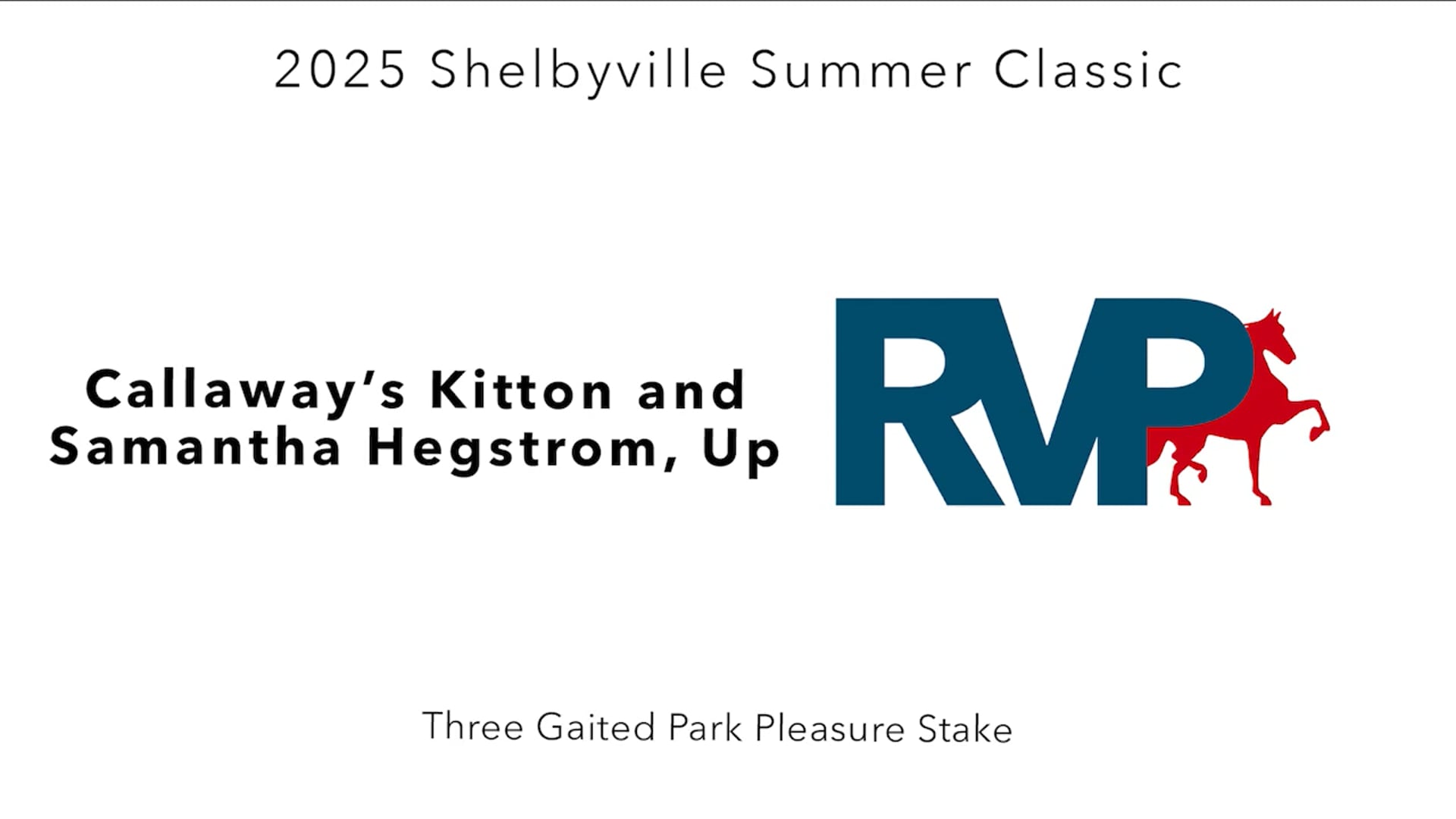 SSC25 - Class 94 - Callaway's Kitton and Samantha Hegstrom, up