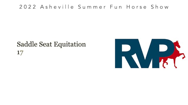 ASF22 - Class 50 - Saddle Seat Equita...