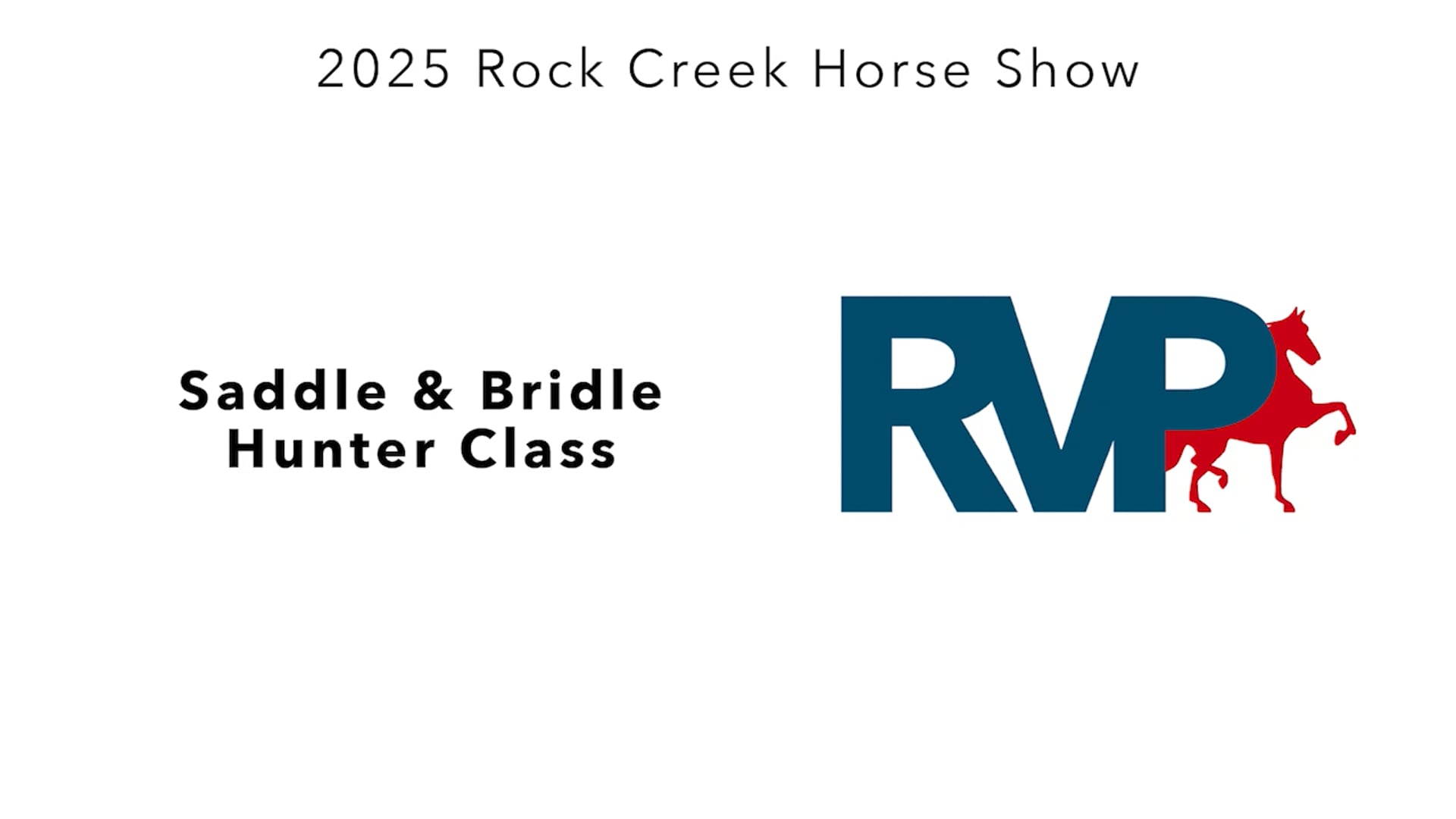 RC25 - Class 38 - Saddle & Bridle Hunter Class