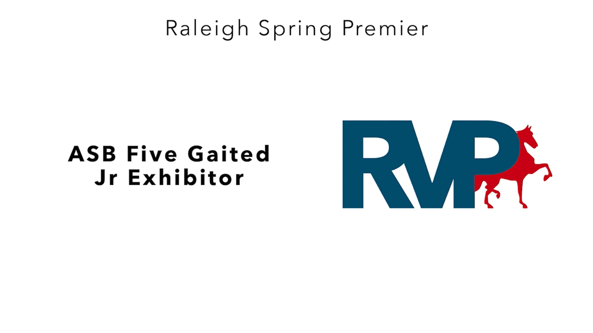 RSP25 - Class 55 - ASB Five Gaited Jr Exhibitor