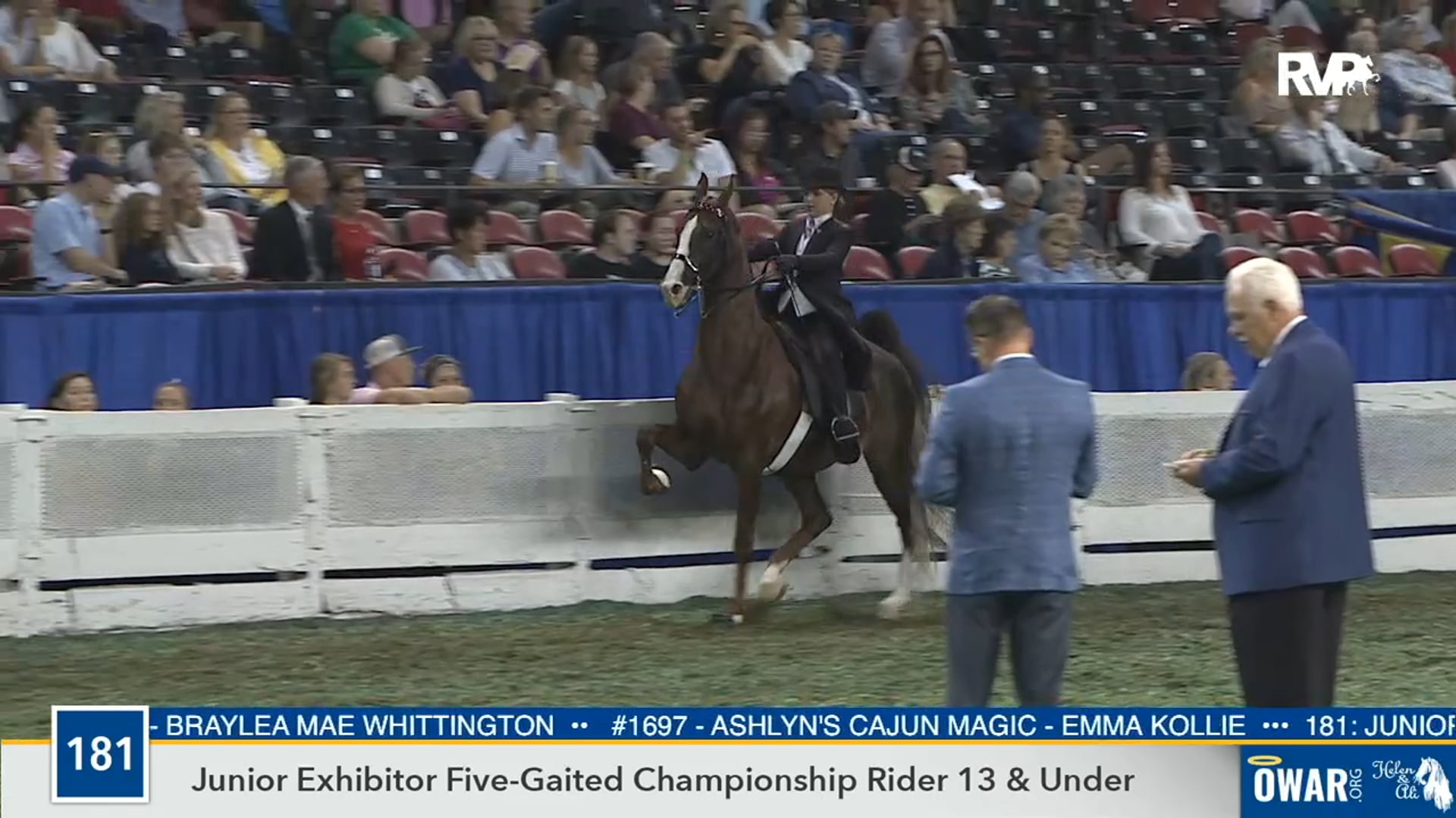 2019 WCHS - Class 181 Junior Exhibitor Five Gaited, Riders 13 Years Old & Under Championship