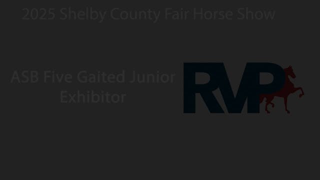 SCF25 - Class 30 - ASB Five Gaited Ju...
