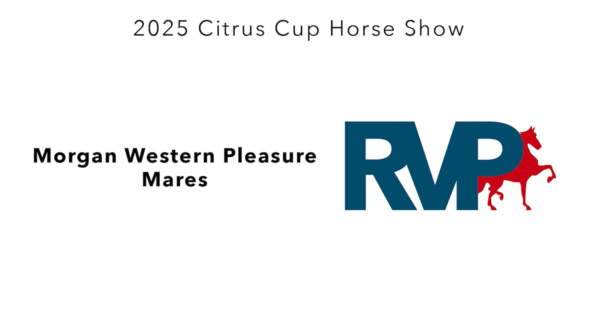 CC25 - Class 22 - Morgan Western Pleasure Mares