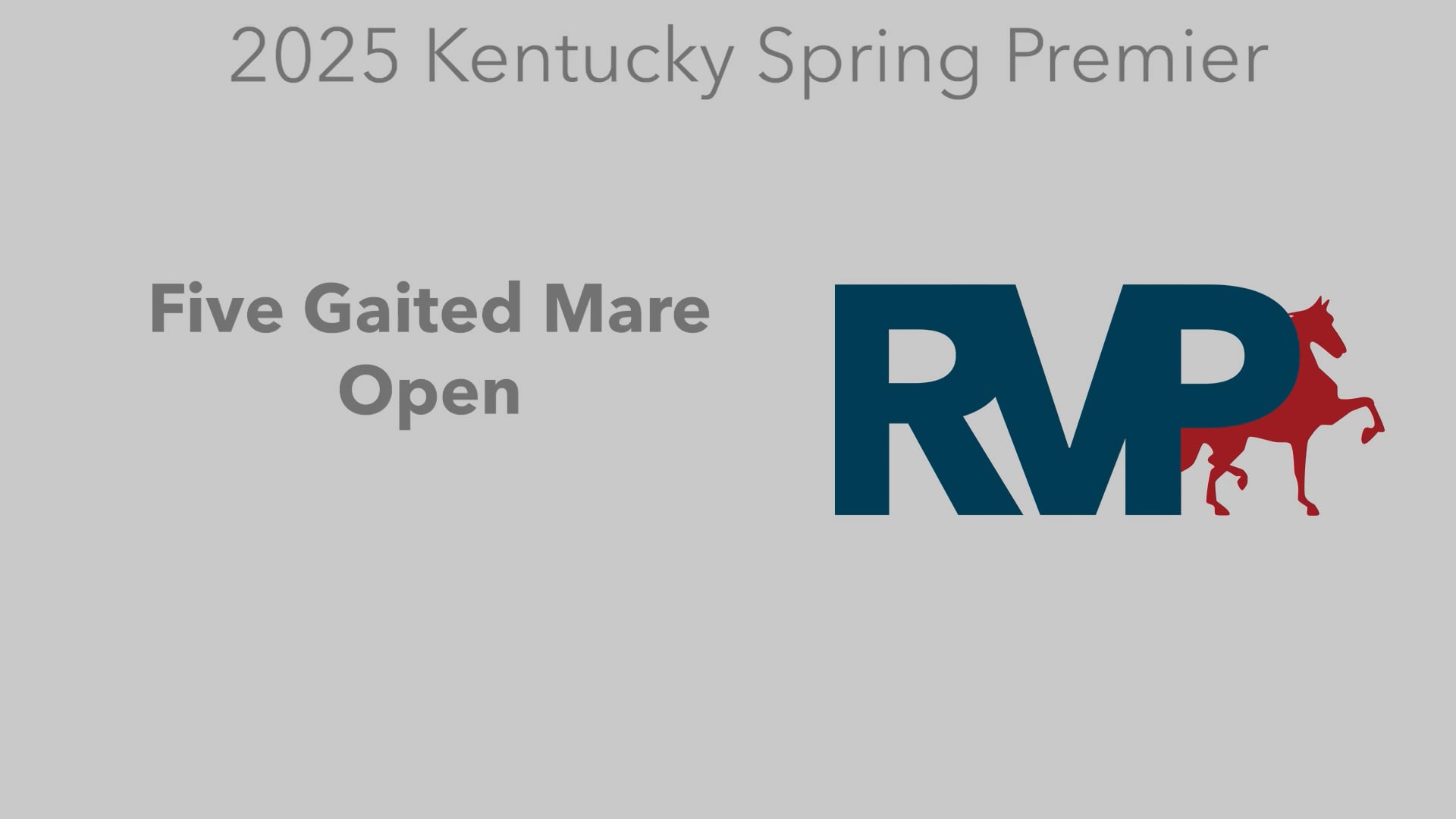 KYSP25 - Class 64.2 - Five Gaited Mare Open