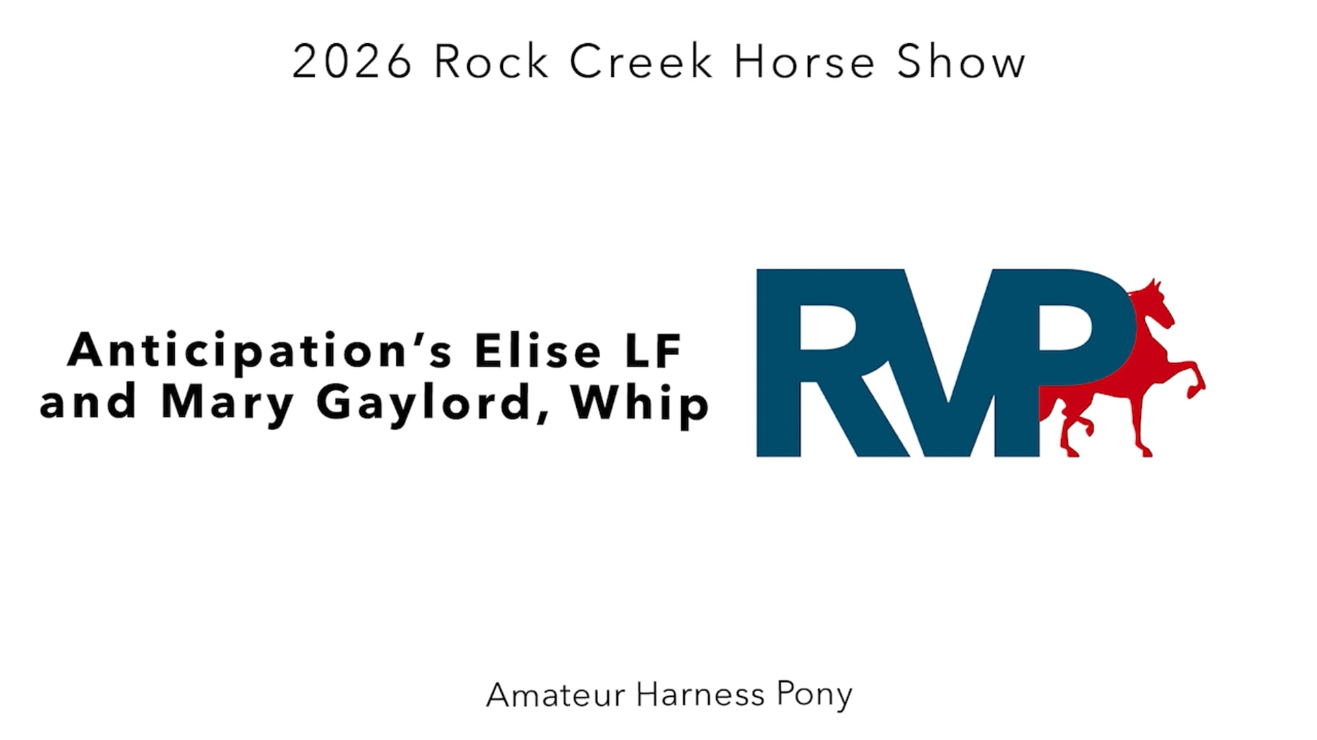 RC26 - Class 72 - Anticipation's Elise LF and Mary Gaylord, Whip