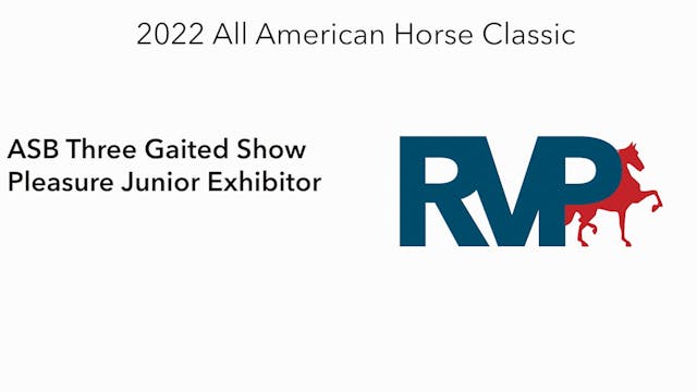 AAC22 - Class 85 -  ASB Three Gaited ...