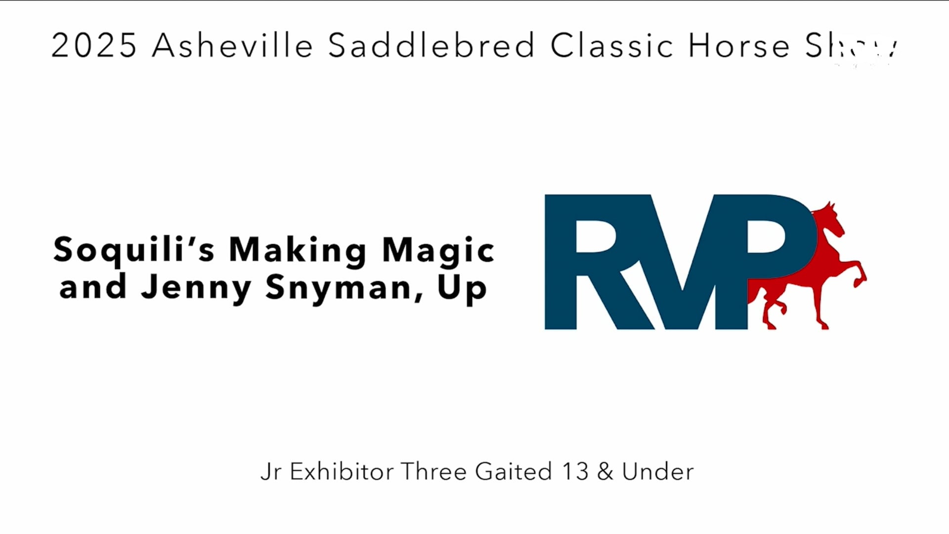 2025 Asheville Saddlebred Classic - Friday Morning 