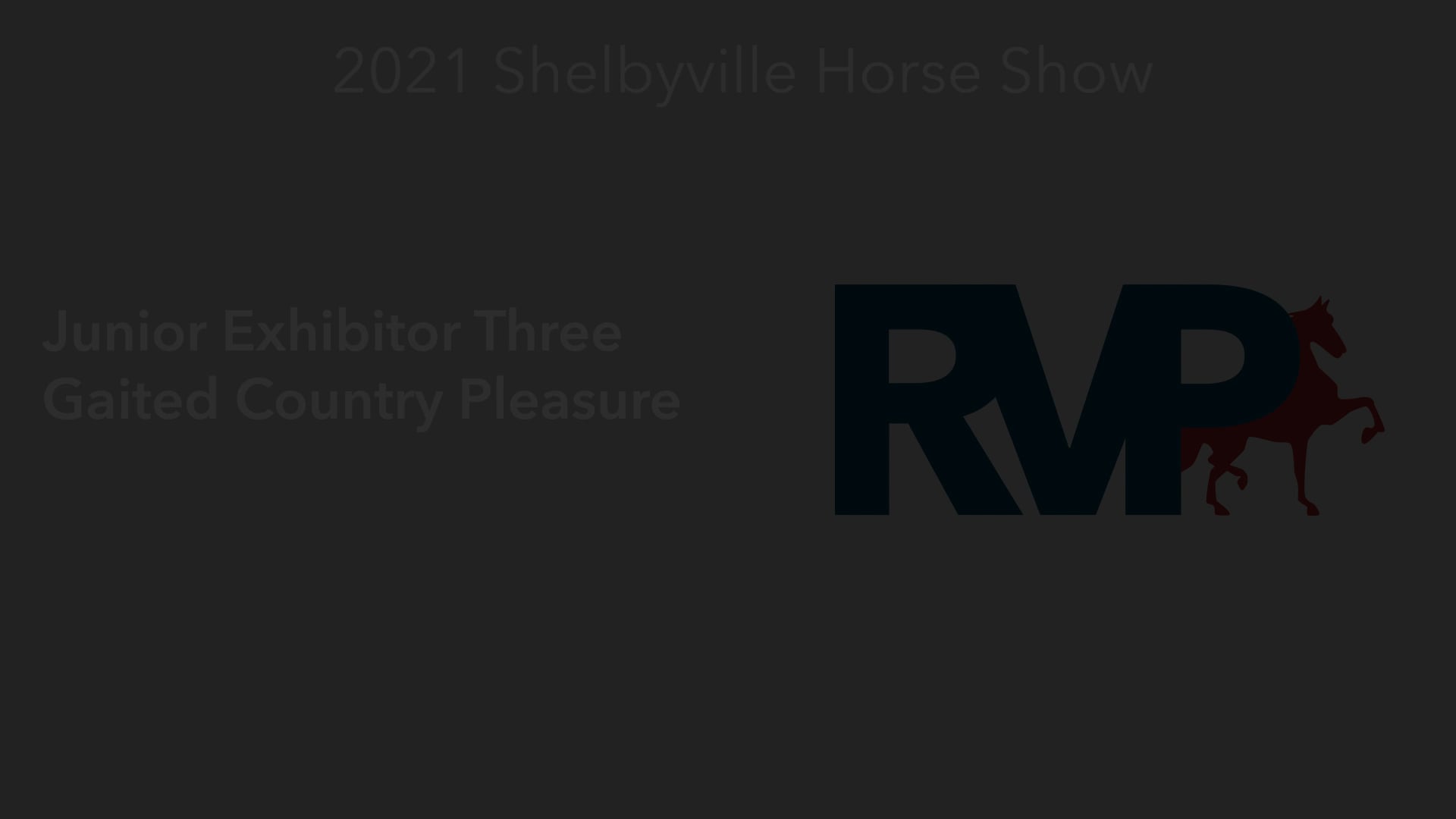 SHS21 - Class 5 -  Junior Exhibitor Three Gaited Country Pleasure