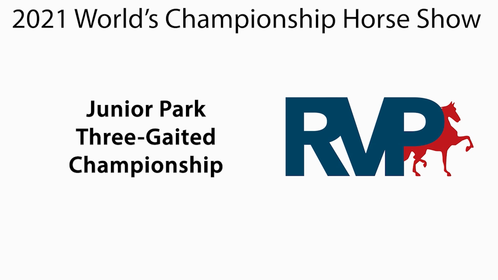 WCHS21 - Class 183 - Junior Park Three-Gaited Championship