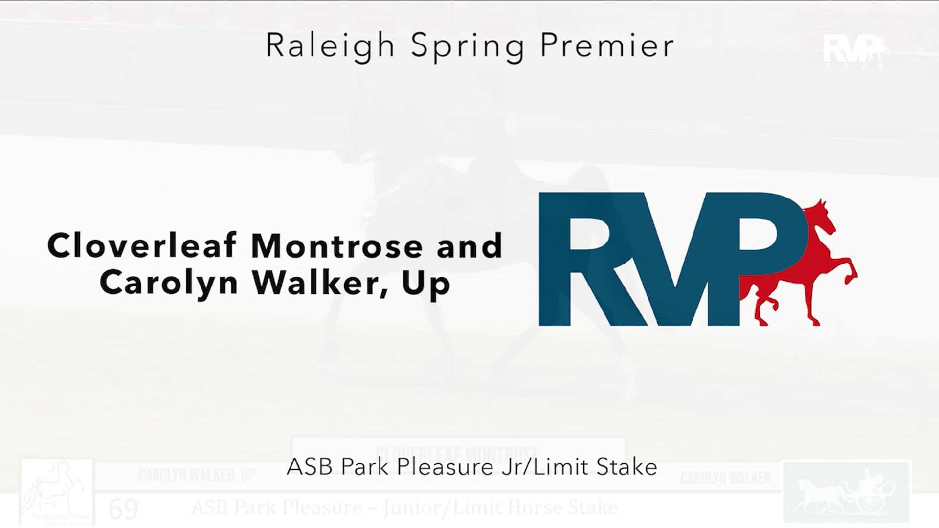 RSP25 - Class 69 - Cloverleaf Montrose and Carolyn Walker, Up