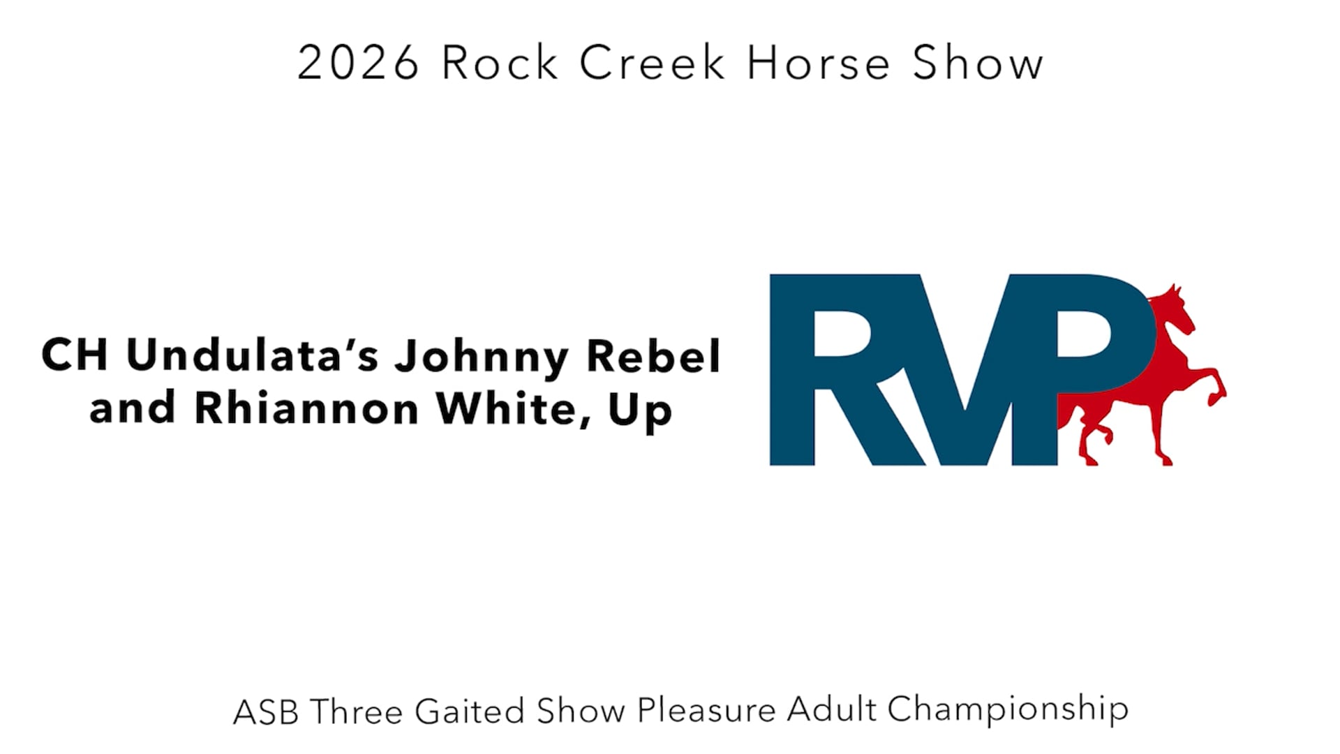RC26 - Class 95 - CH Undulata's Johnny Rebel and Rhiannon White, Up