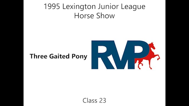 LJL 1995 - Class 23 - Three Gaited Pony
